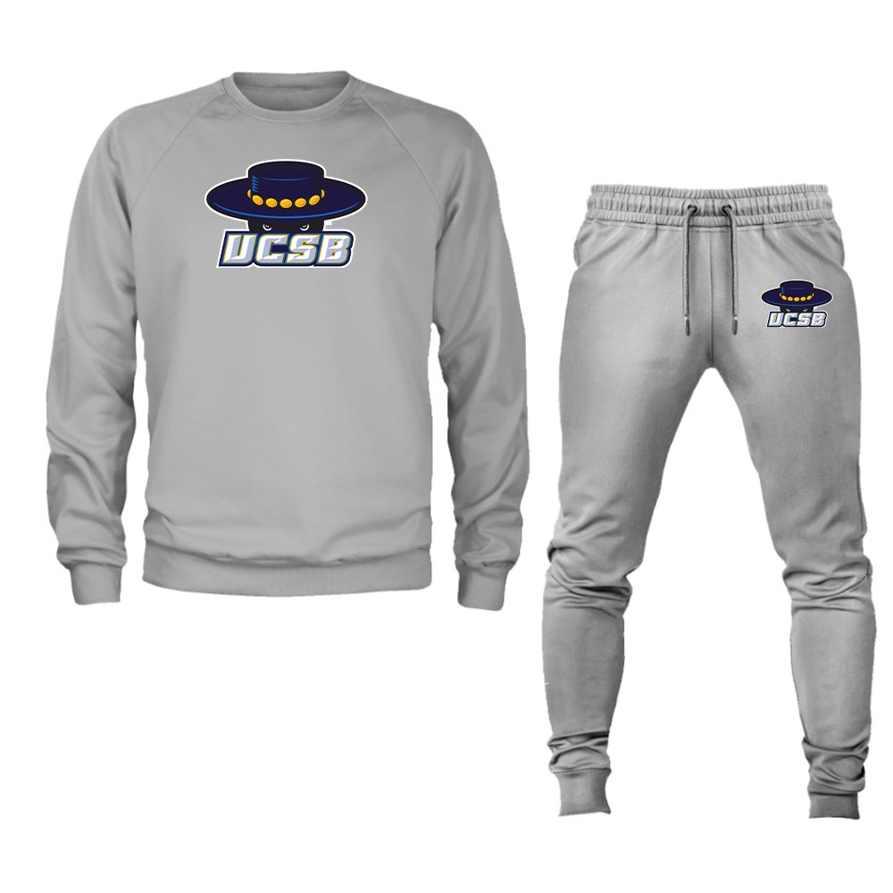 Men's UCSB Gauchos Crewneck Sweatshirt Joggers Suit