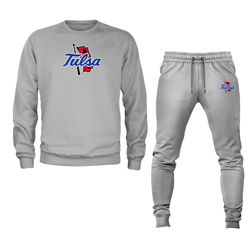 Men's Tulsa Golden Hurricane Crewneck Sweatshirt Joggers Suit