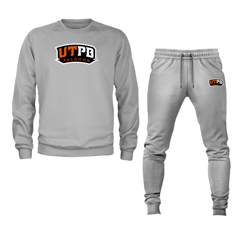 Men's  UTPB Falcons Crewneck Sweatshirt Joggers Suit