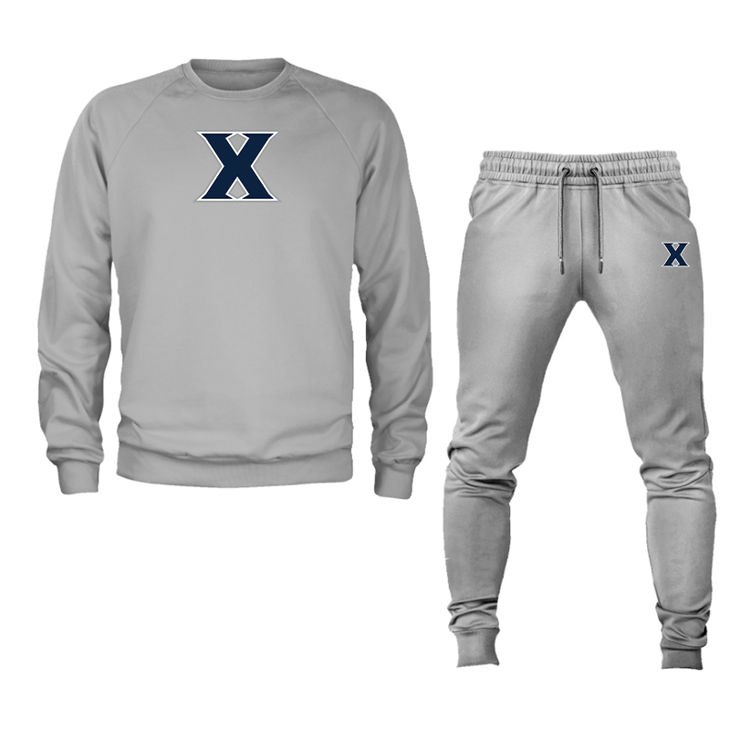 Men's Xavier Musketeers Crewneck Sweatshirt Joggers Suit