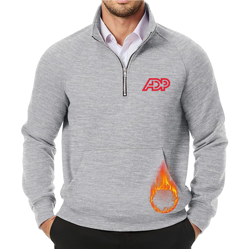 Men's  ADP JMIERR Quarter Zip Pullover Heavy Sweatshirts Warm Fleece Sweatshirt Polo Shirt with Pockets