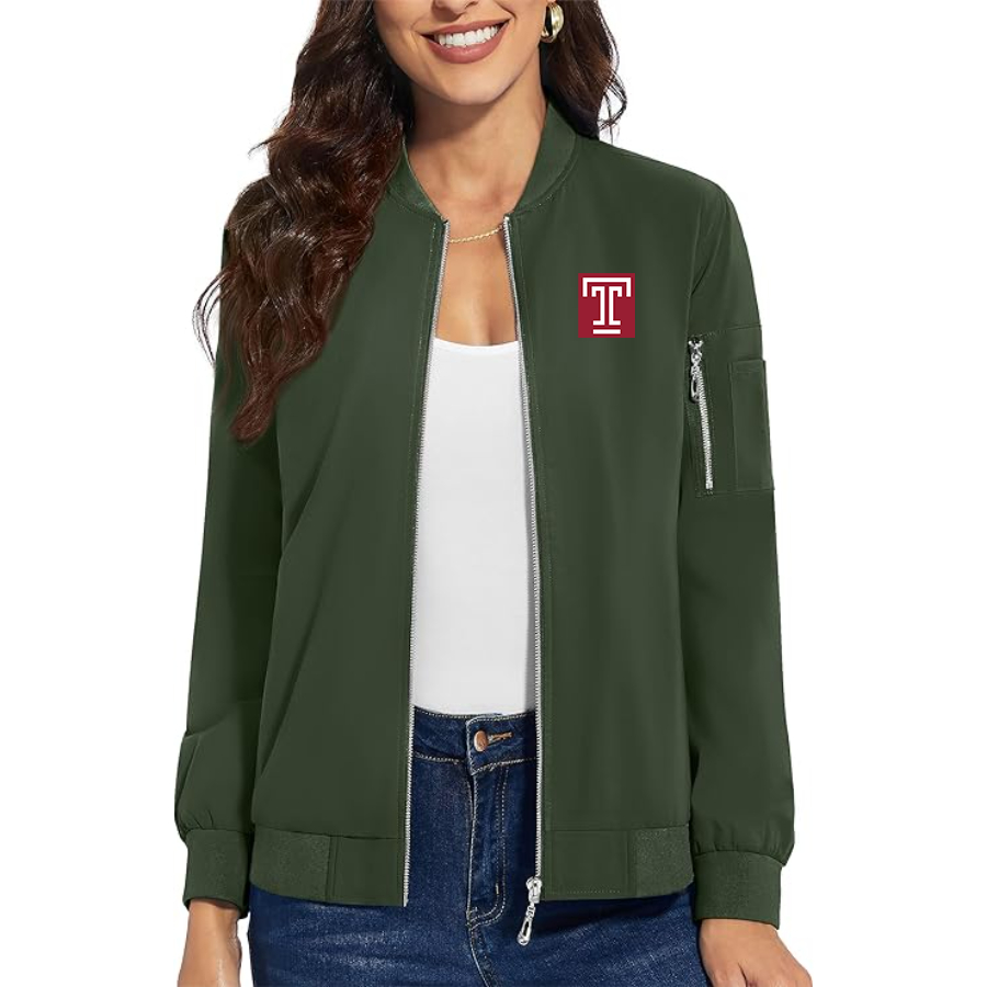 Women's Temple Owls Premium Bomber Jacket Outerwear