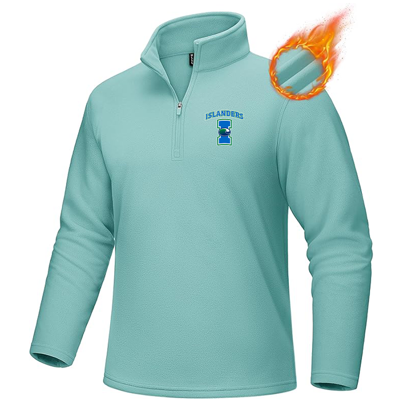 Men's  Texas AM CC Islanders  MAGCOMSEN Men_s Quarter-Zip Pullover Polar Fleece Sweatshirt Stand Collar Long Sleeve Shirt for Men Thermal Winter Fall