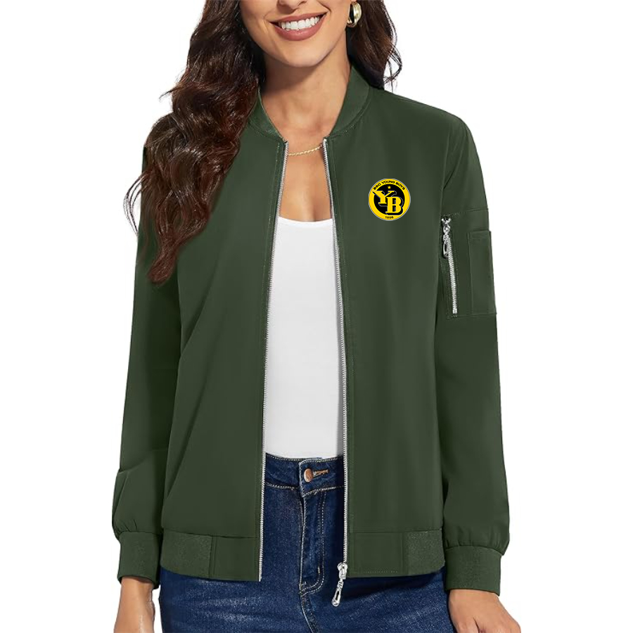 Women's Young Boys Soccer  Premium Bomber Jacket Outerwear