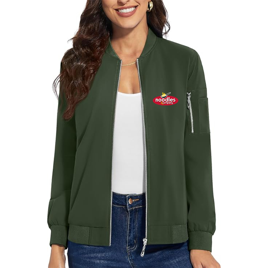 Women's Noodles & Company  Premium Bomber Jacket Outerwear