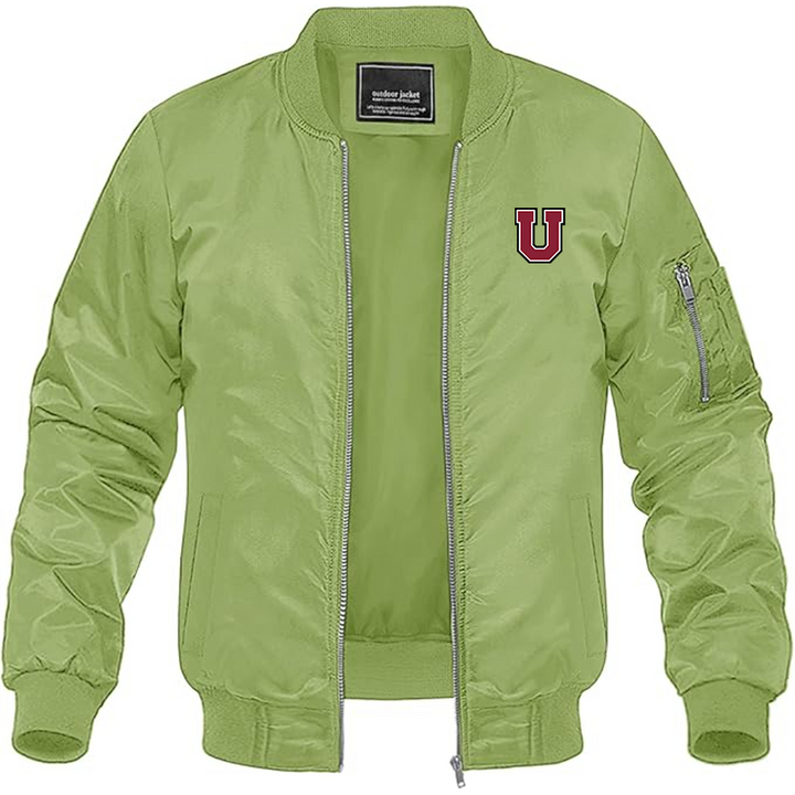 Men's Union Dutchmen Lightweight Bomber Jacket Windbreaker Softshell Varsity Jacket Coat