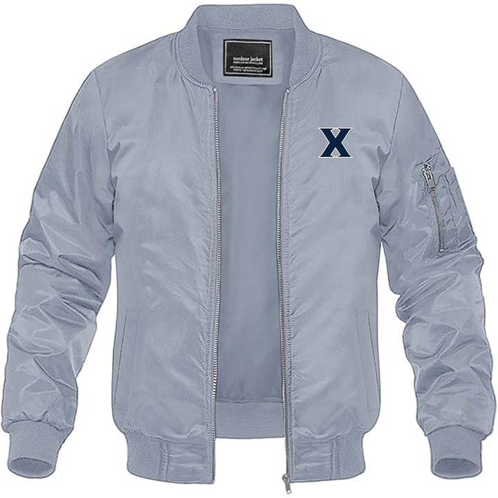 Men's Xavier Musketeers Lightweight Bomber Jacket Windbreaker Softshell Varsity Jacket Coat