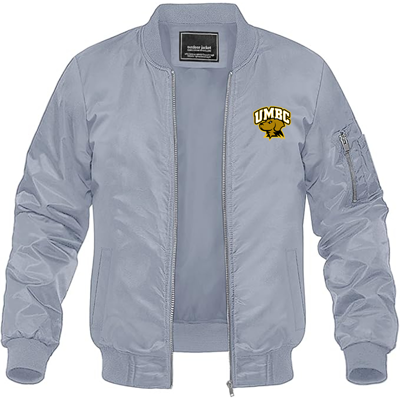 Men's UMBC Retrievers Lightweight Bomber Jacket Windbreaker Softshell Varsity Jacket Coat