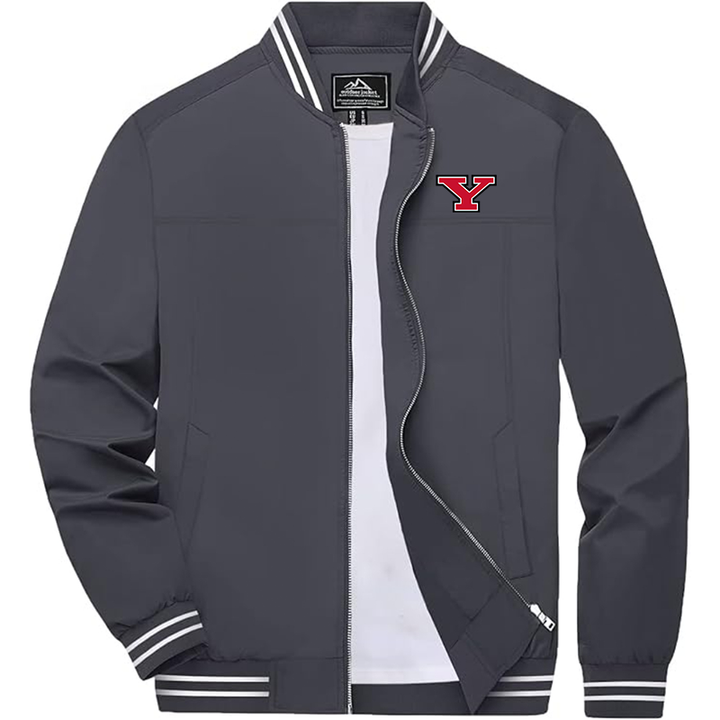 Men's Youngstown State Penguins  Zip-Up Bomber Jacket Ribbed Collar and Cuffs Outerwear
