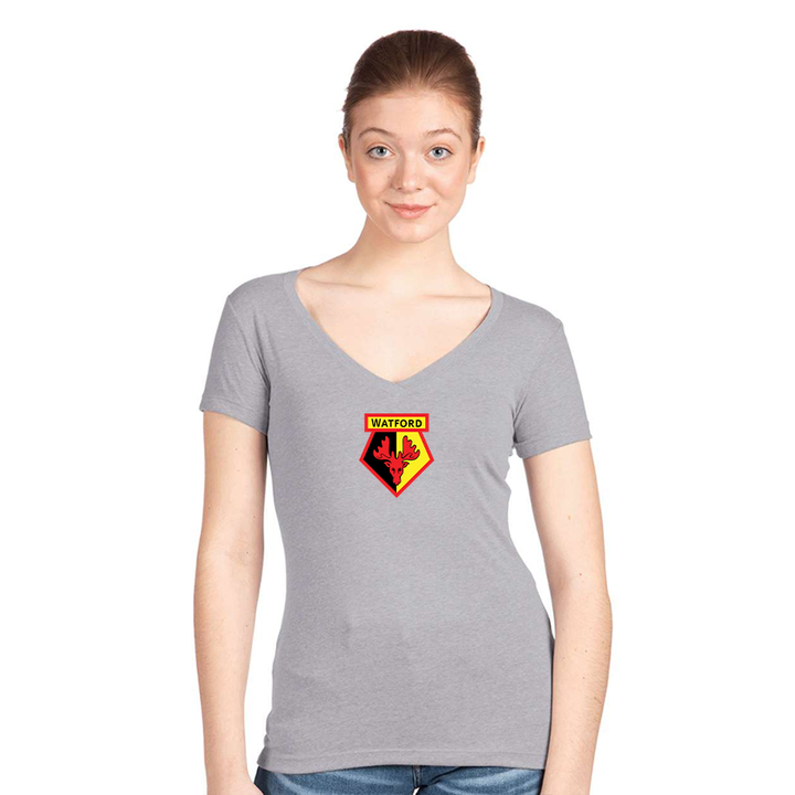 Women's  Watford Soccer  Next Level V-Neck T-Shirt