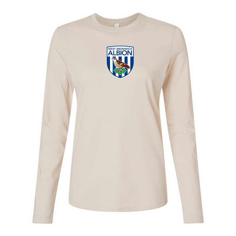 BELLA CANVAS Women’s  West Bromwich Albion Soccer Jersey Long Sleeve Tee