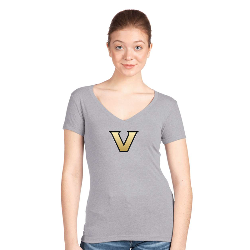 Women's  Vanderbilt Commodores  Next Level V-Neck T-Shirt
