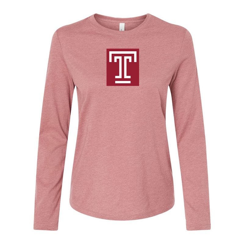 BELLA CANVAS Women’s Temple Owls Jersey Long Sleeve Tee