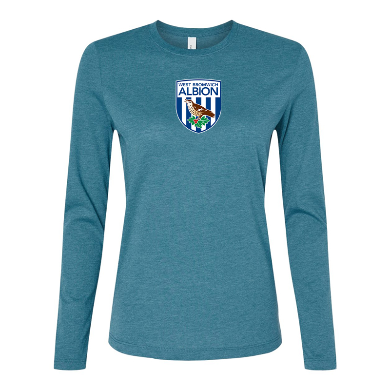 BELLA CANVAS Women’s  West Bromwich Albion Soccer Jersey Long Sleeve Tee