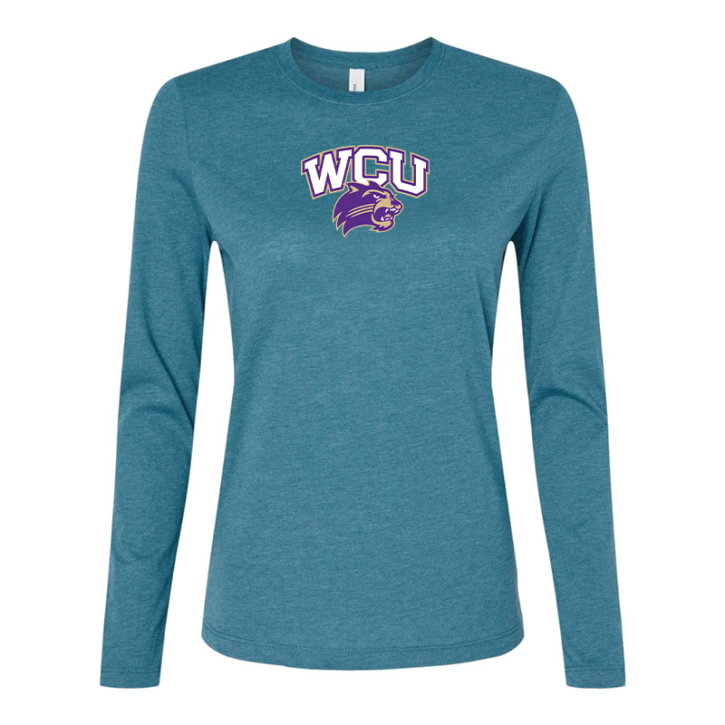 BELLA CANVAS Women’sWestern Carolina Catamounts Jersey Long Sleeve Tee