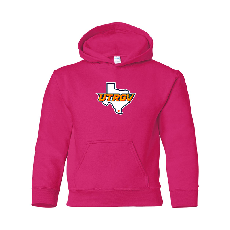 Youth UTRGV Vaqueros Gildan Heavy Blend  Hooded Sweatshirt
