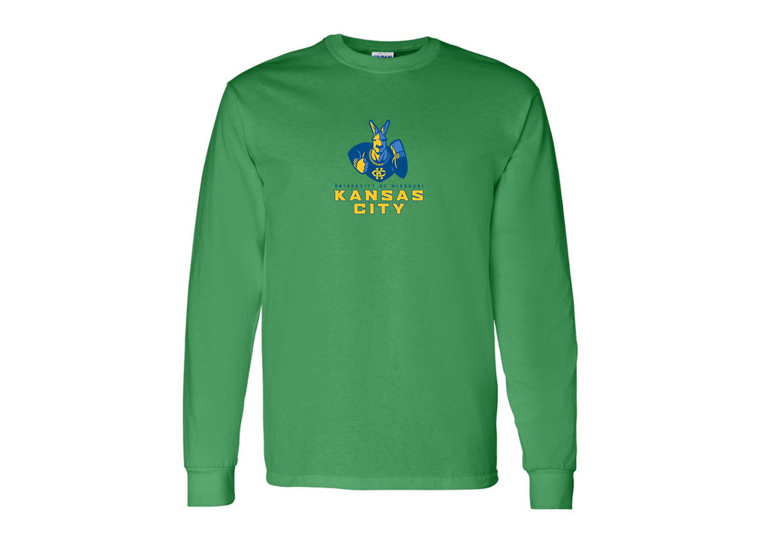 Men's UMKC Kangaroos Gildan Heavy Cotton Long Sleeve T-Shirt