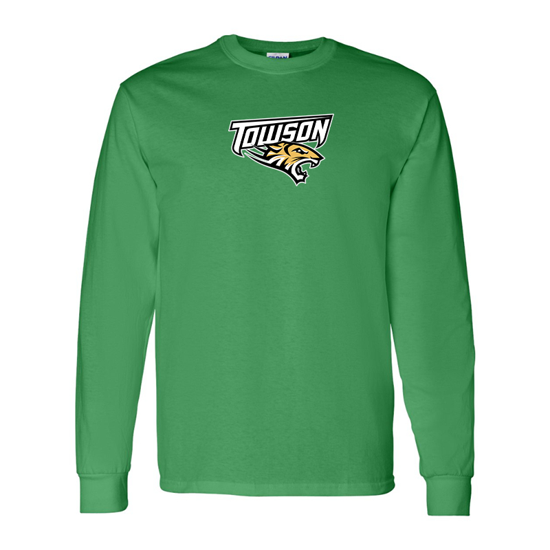 Men's Towson Tigers Gildan Heavy Cotton Long Sleeve T-Shirt