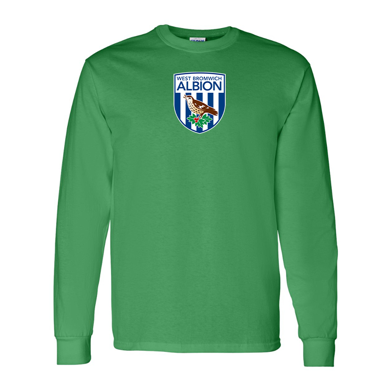 Men's West Bromwich Albion Soccer Gildan Heavy Cotton Long Sleeve T-Shirt