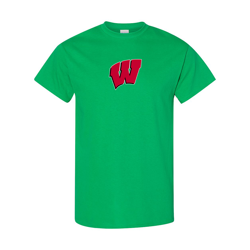 Men's  Wisconsin Badgers  Gildan Heavy Cotton T-Shirt