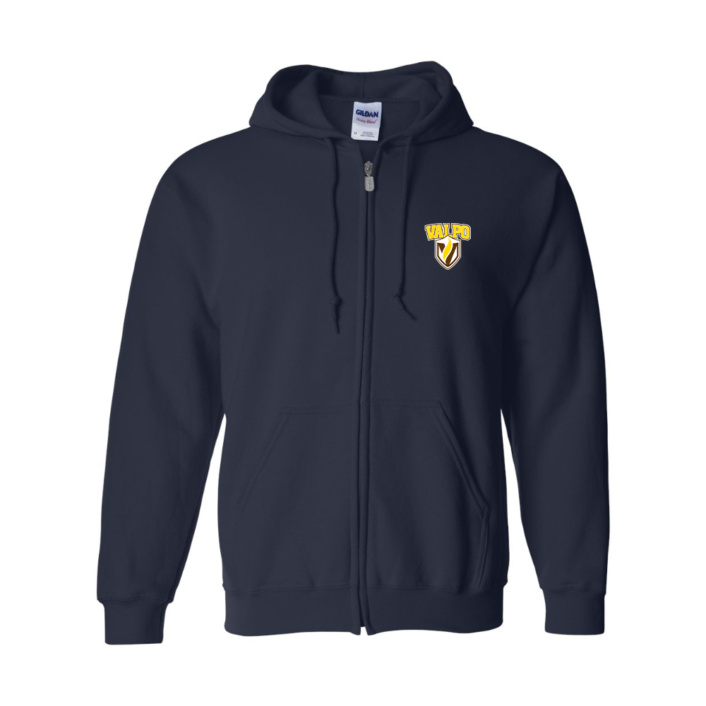 Men's Valparaiso Crusaders JERZEES NuBlend Full-Zip Hooded Sweatshirt
