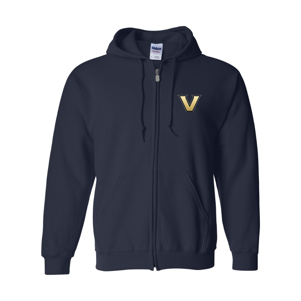 Men's Vanderbilt Commodores JERZEES NuBlend Full-Zip Hooded Sweatshirt