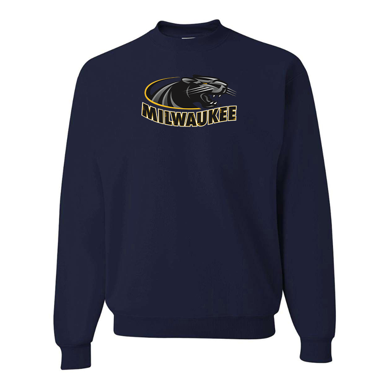 Men's Wisconsin Milwaukee Panthers JERZEES NuBlend Crewneck Sweatshirt