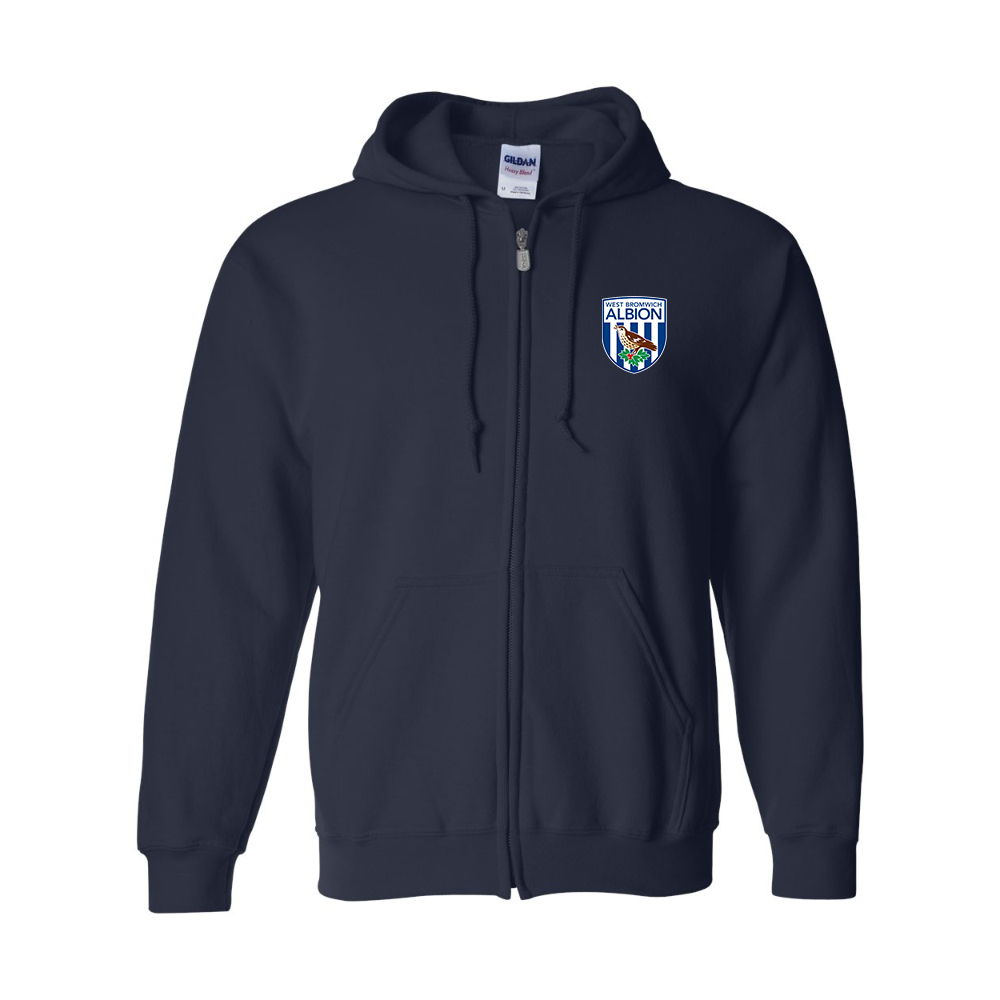 Men's West Bromwich Albion SoccerJERZEES NuBlend Full-Zip Hooded Sweatshirt