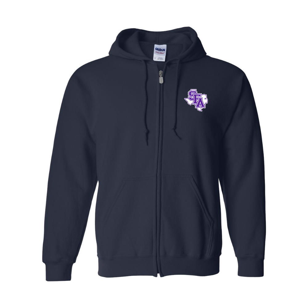 Men's  Stephen F. Austin Lumberjacks  JERZEES NuBlend Full-Zip Hooded Sweatshirt