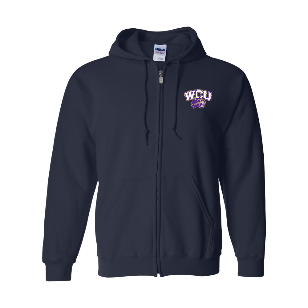 Men's Western Carolina Catamounts JERZEES NuBlend Full-Zip Hooded Sweatshirt