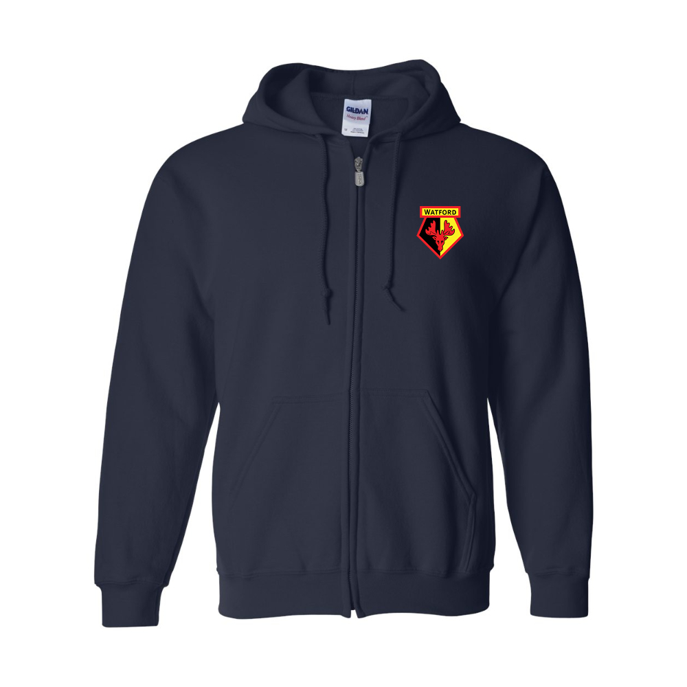 Men's Watford Soccer JERZEES NuBlend Full-Zip Hooded Sweatshirt