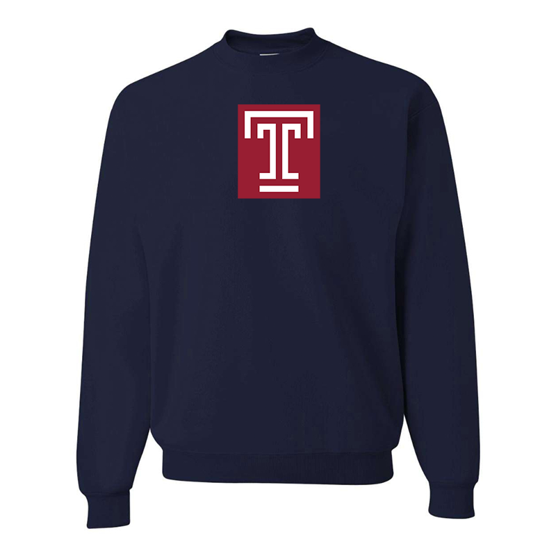 Men's Temple Owls  JERZEES NuBlend Crewneck Sweatshirt