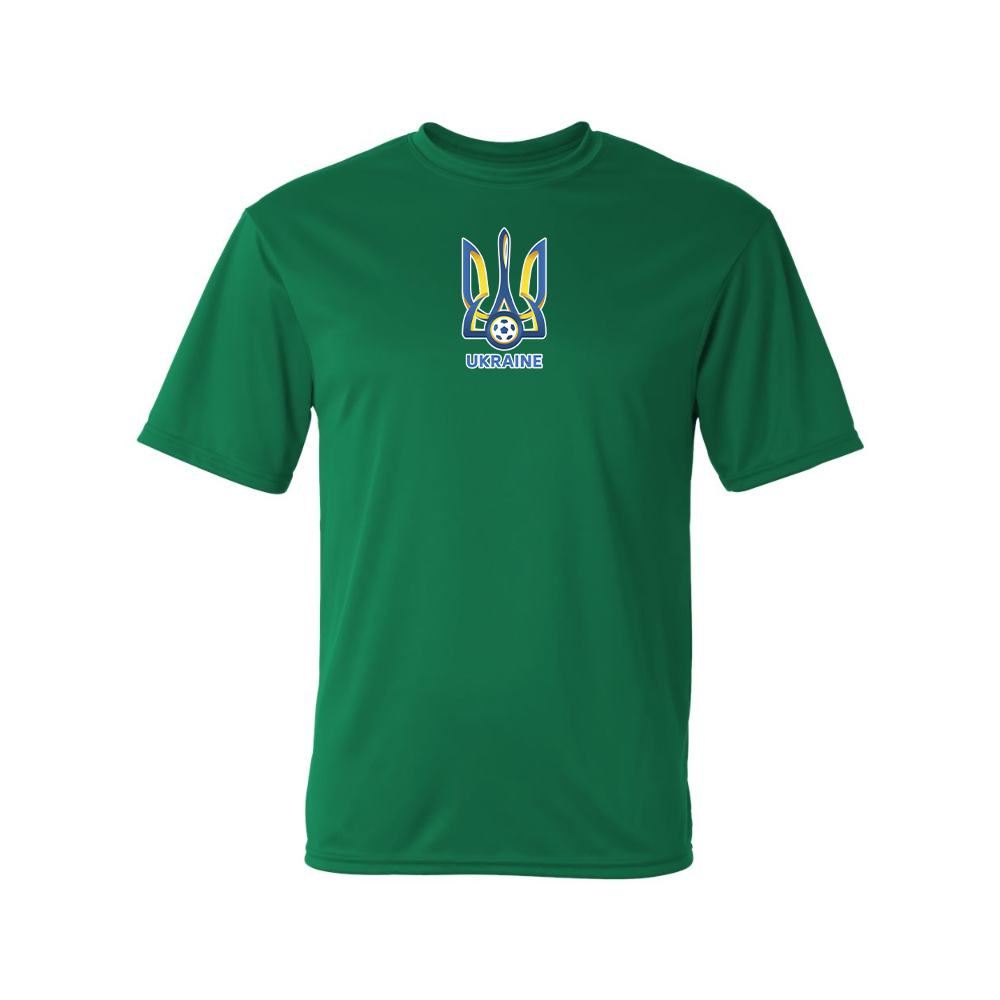 Men's Ukraine National Football Soccer Team Polyester T-Shirt