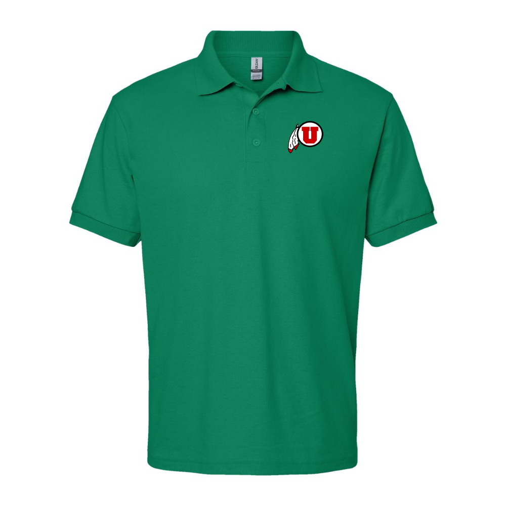 Men's  Utah Utes Gildan Dry Blend Jersey Polo