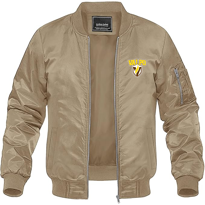 Men's Valparaiso Crusaders  Lightweight Bomber Jacket Windbreaker Softshell Varsity Jacket Coat