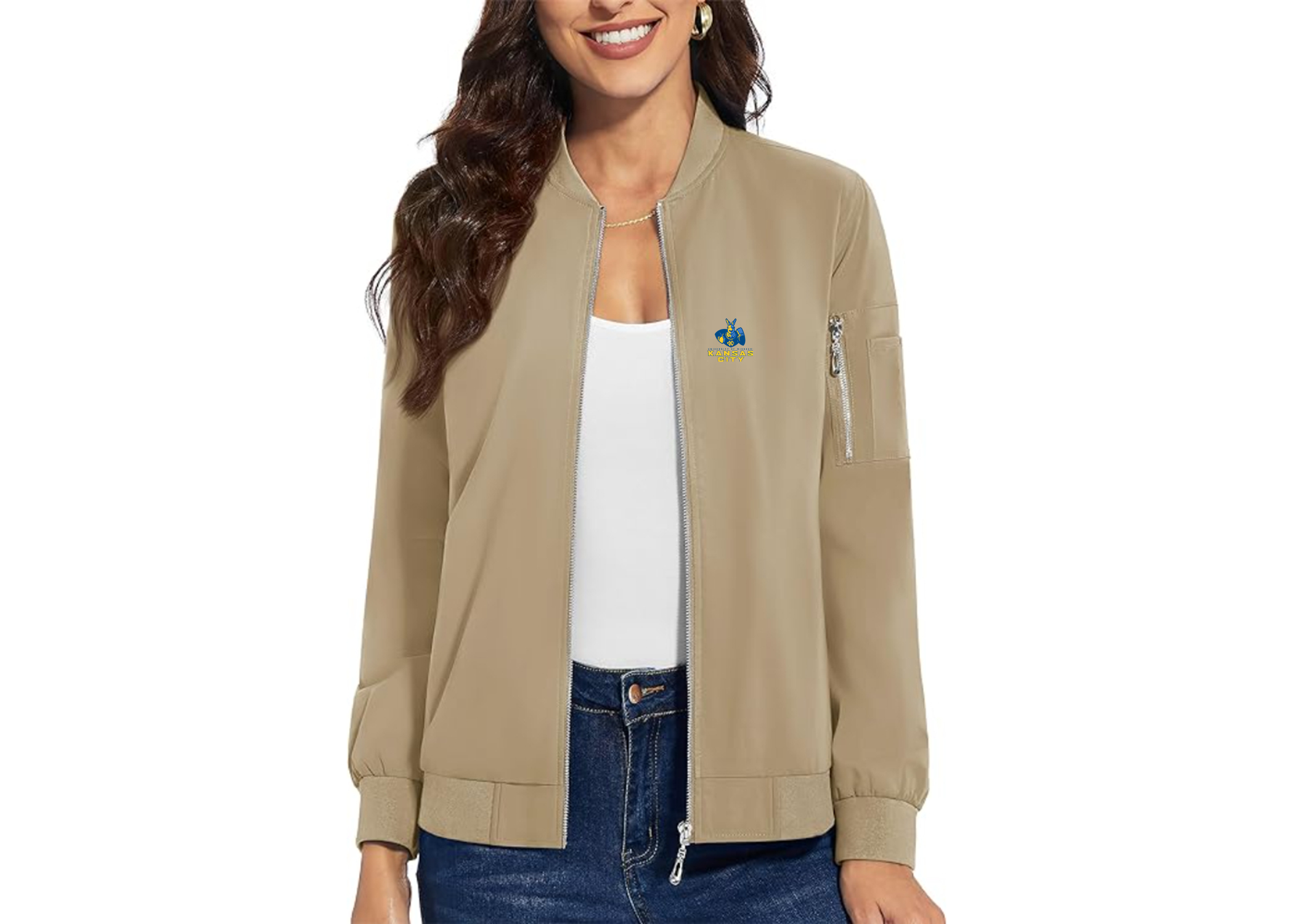 Women's UMKC Kangaroos Premium Bomber Jacket Outerwear