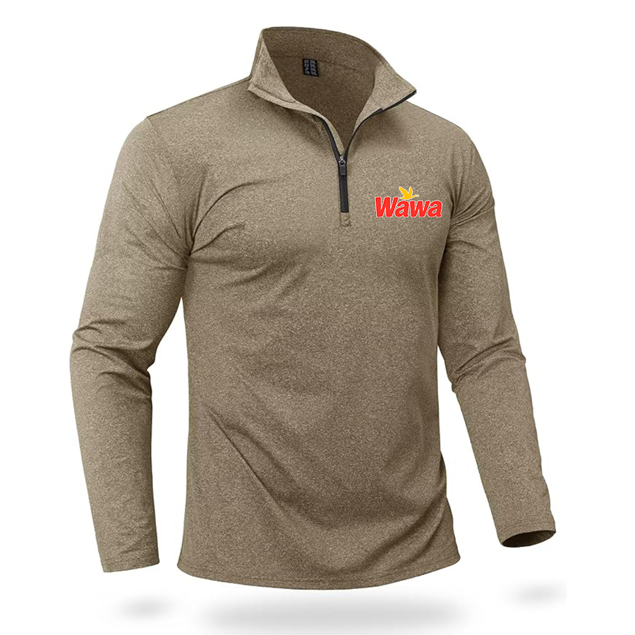 Men's Wawa Gas Station Boladeci Men_s Quarter Zip Pullover Premium Fleece Lined Heather Long Sleeve Golf Shirts Midweight 1_4 Half Zip Sweatshirts
