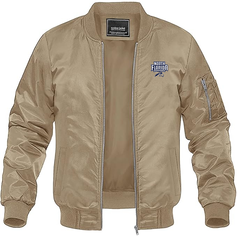 Men's  UNF Ospreys  Lightweight Bomber Jacket Windbreaker Softshell Varsity Jacket Coat