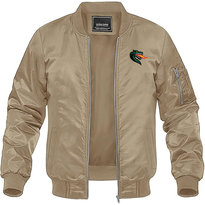 Men's UAB Blazers Lightweight Bomber Jacket Windbreaker Softshell Varsity Jacket Coat
