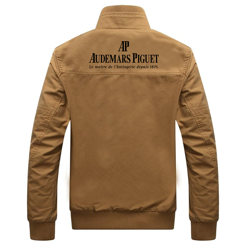 Men's  Audemars-Piguet Dwar Casual Washed Cotton Military Outdoor Jackets with Shoulder Straps