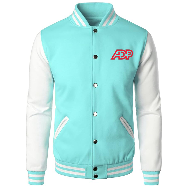 Men's  ADP Varsity Baseball Jacket Cotton Blend Letterman Jackets