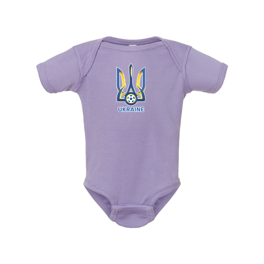 Ukraine National Football Soccer Team Rabbit Skins Infant Baby Rib Bodysuit
