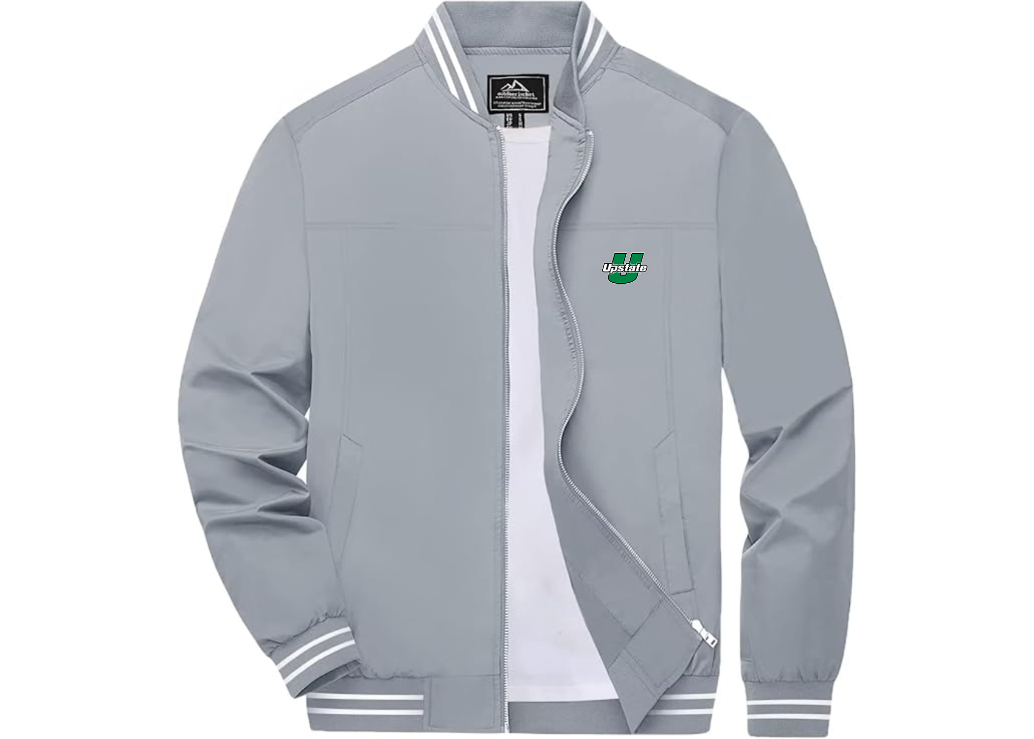 Men's USC Upstate Spartans Lightweight Zip-Up Bomber Jacket with Ribbed Collar and Cuffs Versatile Casual Outerwear