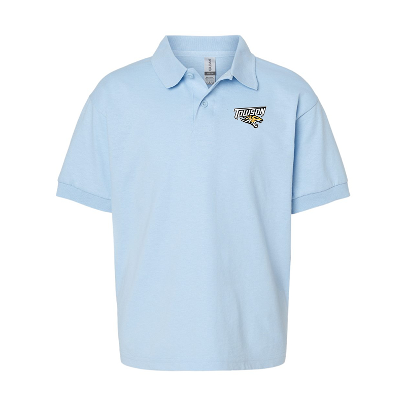 Youth Towson Tigers Gildan Dry Blend Jersey Polo
