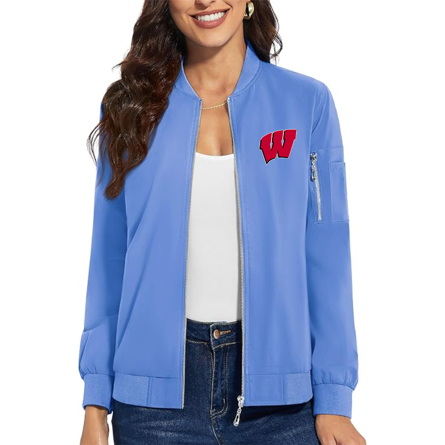 Women's Wisconsin Badgers Premium Bomber Jacket Outerwear