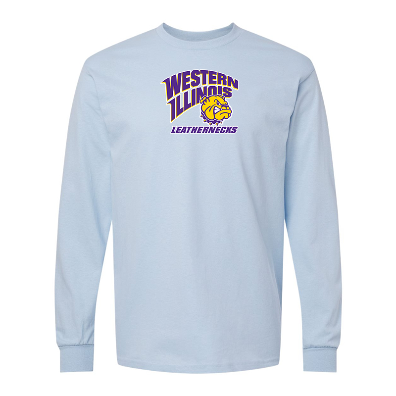 Men's Western Illinois Leathernecks Gildan Heavy Cotton Long Sleeve T-Shirt