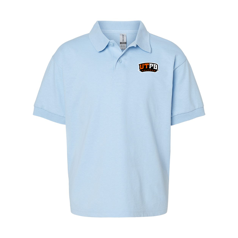 Youth UTPB Falcons Gildan Dry Blend Jersey Polo