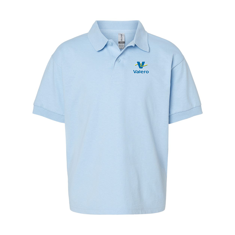 Youth Valero Gas Station Gildan Dry Blend Jersey Polo