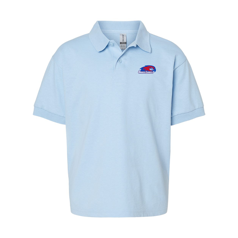 Youth UMass Lowell River Hawks Gildan Dry Blend Jersey Polo