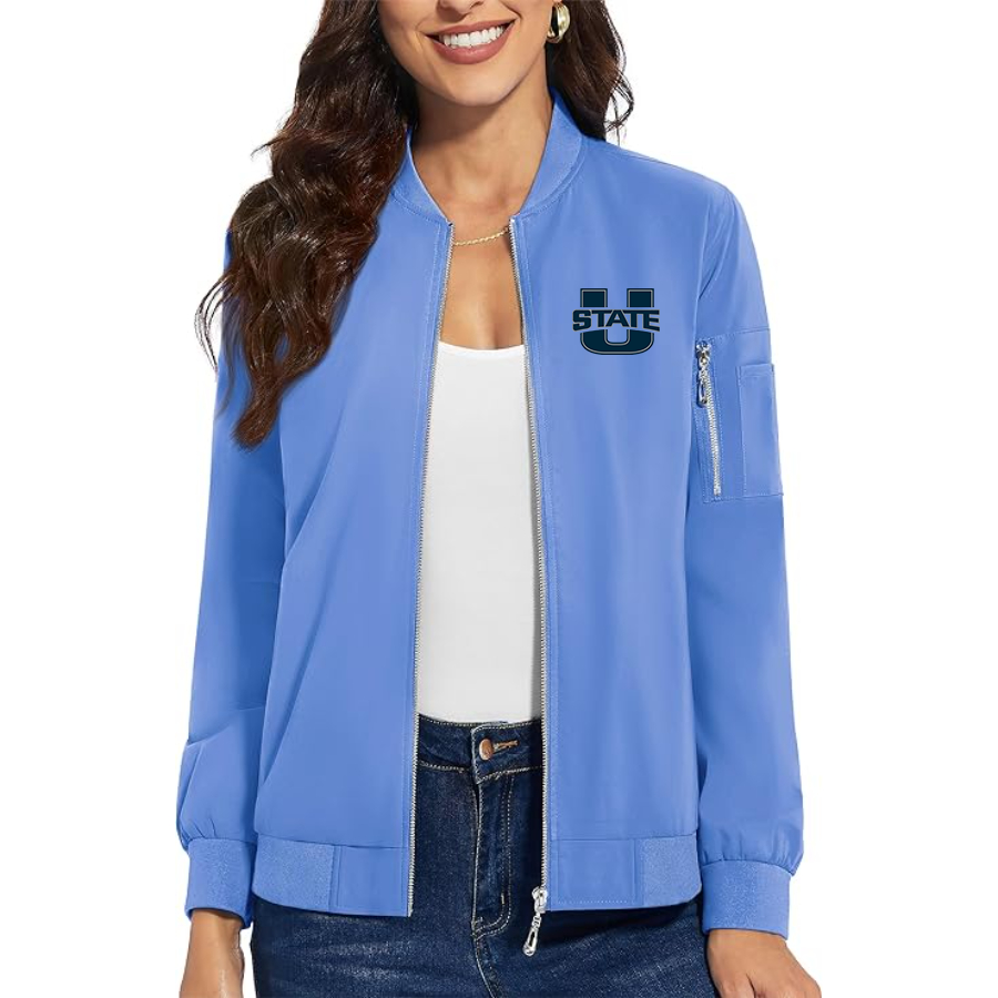 Women's  Utah State Aggies Premium Bomber Jacket Outerwear